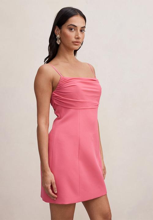 Forever New - Sully folded cowl mini dress in hot pink