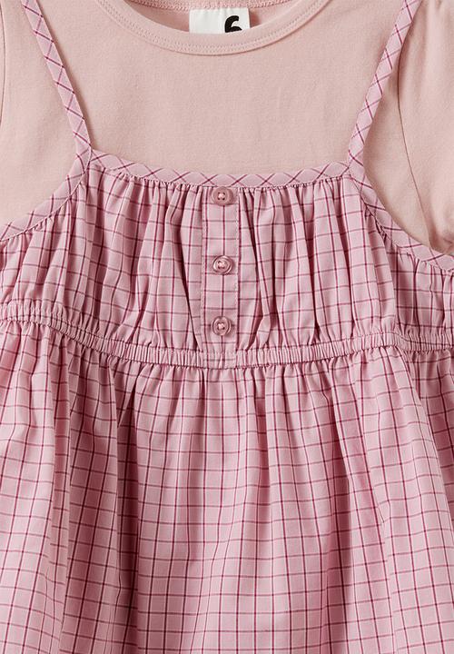 Cotton On - Bella Two Piece Top - Zephyr/Zephyr/Berry Jam Check