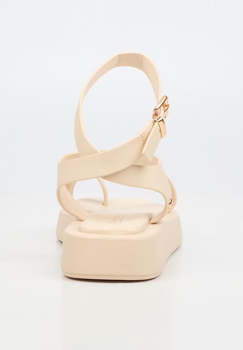 Viabeach - Coconut 39 cross-over thick sandal - ivory