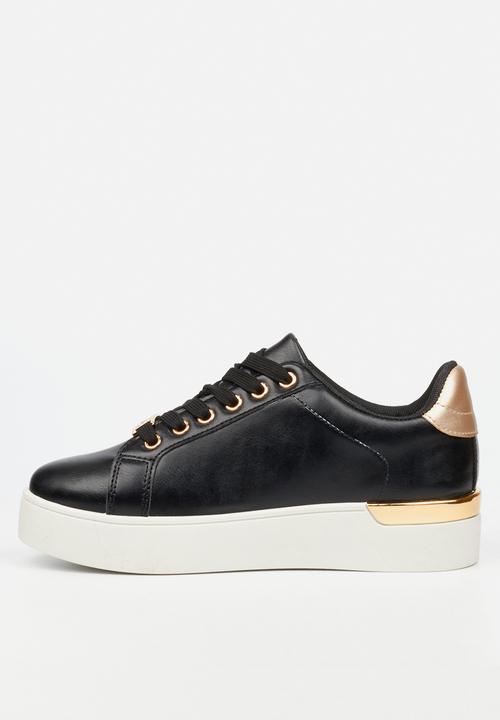 Miss Black - Cyrus 1 embellished lace up sneaker - black