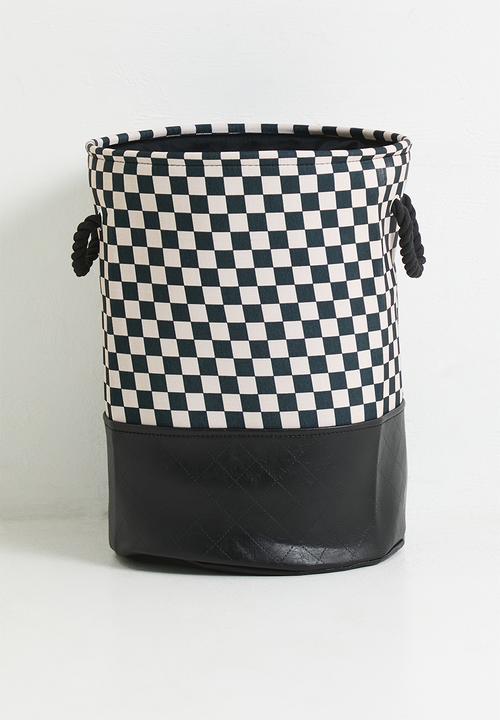 Pop Candy - Checkered fabric laundry bin - multi