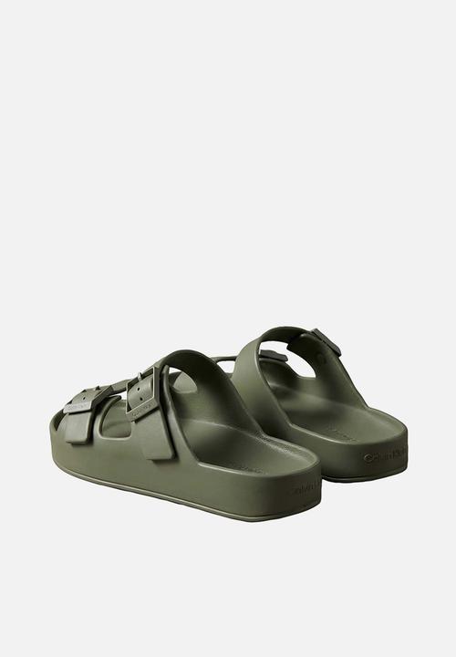 Calvin Klein - Ergon Eva Double Bar Sandal - Deep Lichen Green