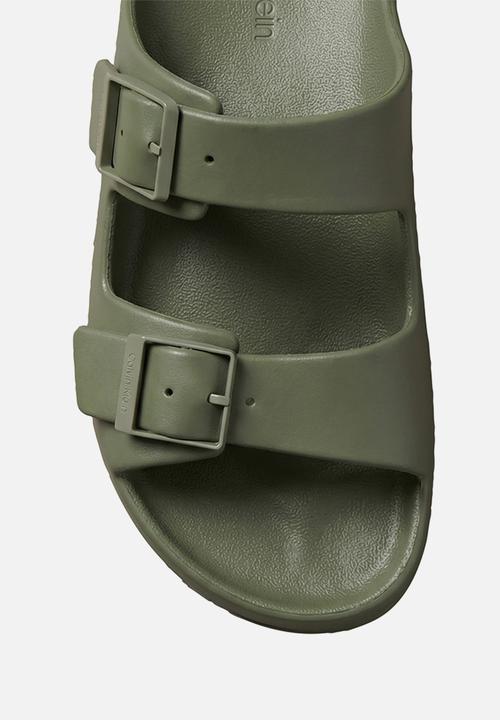 Calvin Klein - Ergon Eva Double Bar Sandal - Deep Lichen Green