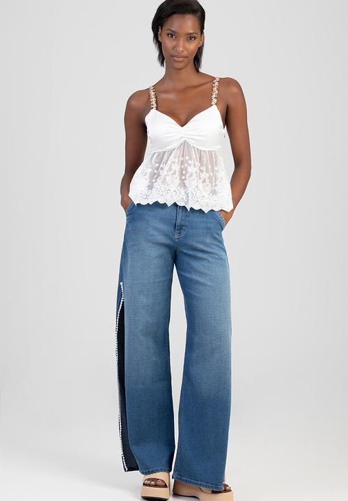 SISSY BOY - Kyla Wide Leg Jeans - Light Vintage