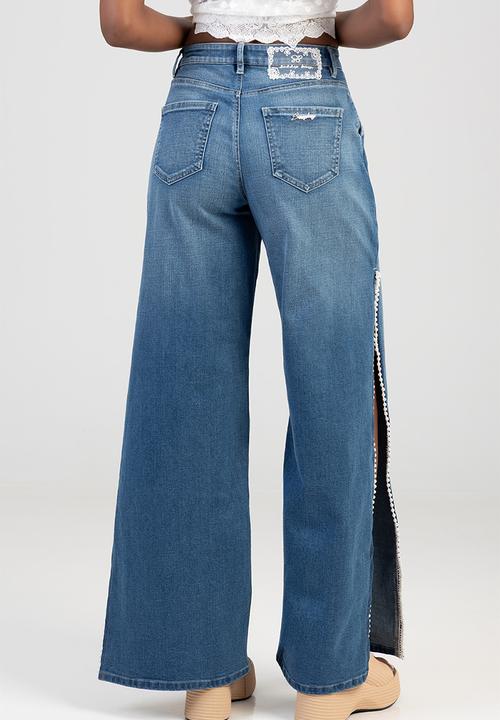 SISSY BOY - Kyla Wide Leg Jeans - Light Vintage