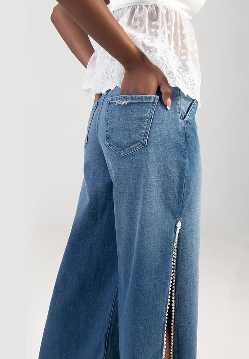 SISSY BOY - Kyla Wide Leg Jeans - Light Vintage