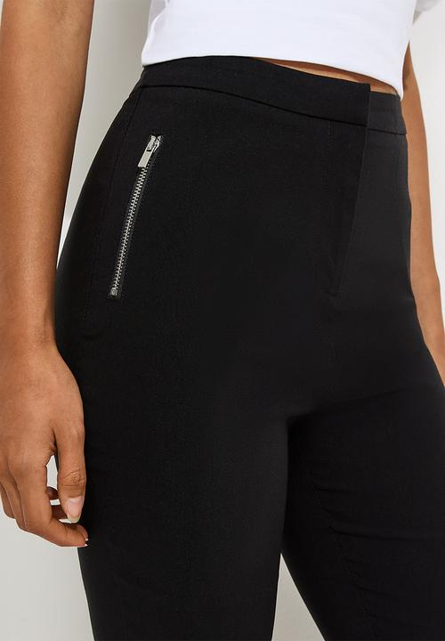 New Look - Aw26 Zip Bengaline Slim Trous - Black