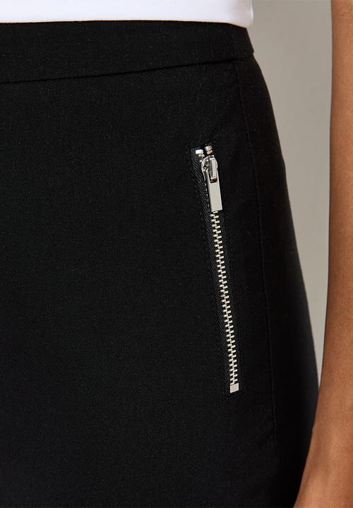 New Look - Aw26 Zip Bengaline Slim Trous - Black