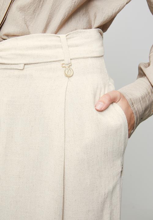 POLO - Wmn Tash Wide Leg Pant - Natural