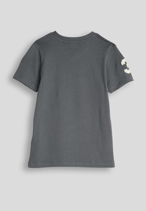 POLO - Boys James V Neck Tee - Gunmetal
