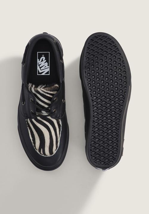 Vans - 2-Eyelet Boat Shoe - Pony Hair Black