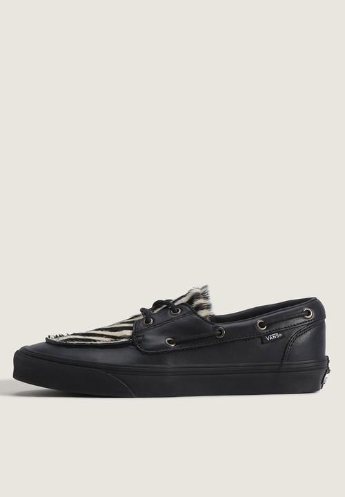 Vans - 2-Eyelet Boat Shoe - Pony Hair Black