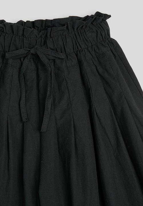 Pop Candy - Pleated extra wide leg pants - black