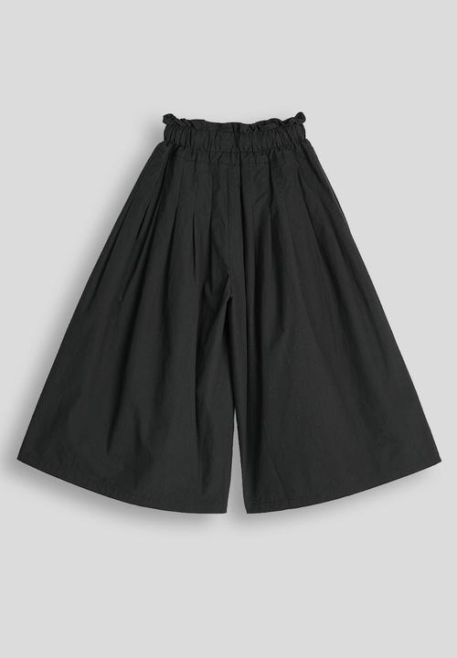 Pop Candy - Pleated extra wide leg pants - black