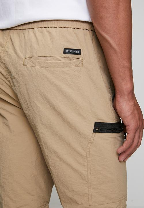 SOVIET - Nylon Shorts - Khaki