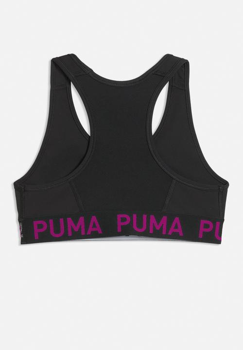 PUMA - Puma Strong Bra G - Puma Black-Fuchsia Glow
