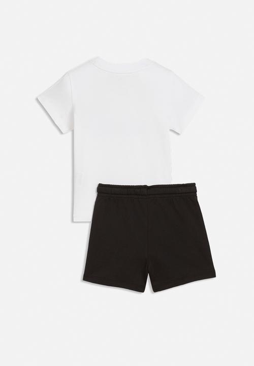PUMA - Minicats Ess Tee And Shorts Set Inf - Puma Black-Archive Green