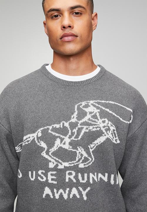 Only & Sons - Gunner Life Rix Long sleeve Jacquard Crew Knit - Grey