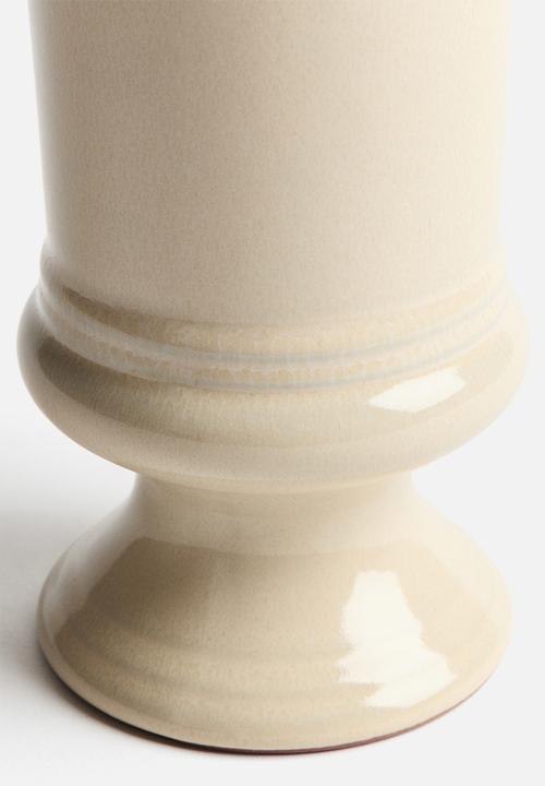 H&M - Large reactive-glaze terracotta vase - light beige
