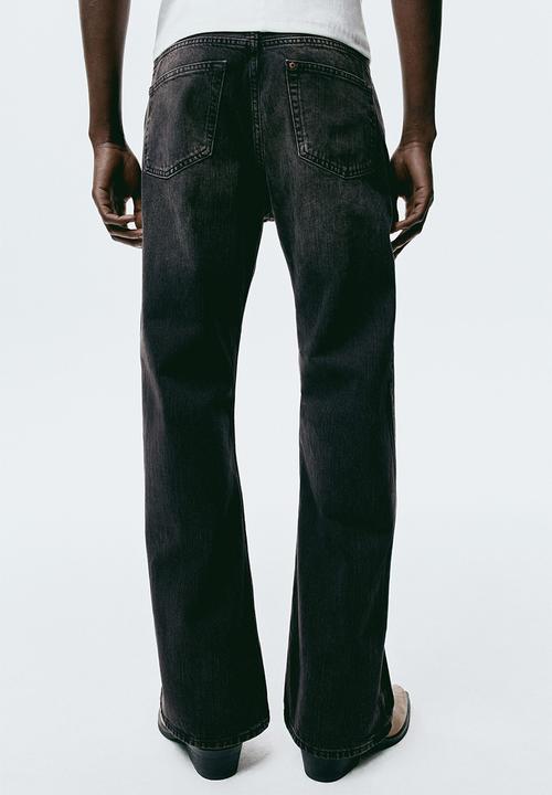 H&M - Relaxed bootcut jeans - washed black