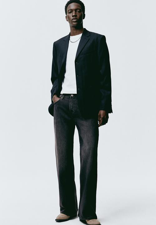 H&M - Relaxed bootcut jeans - washed black