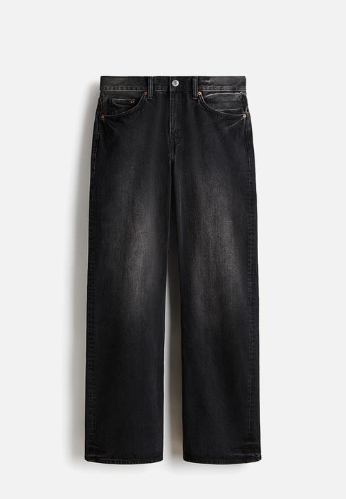 H&M - Relaxed bootcut jeans - washed black