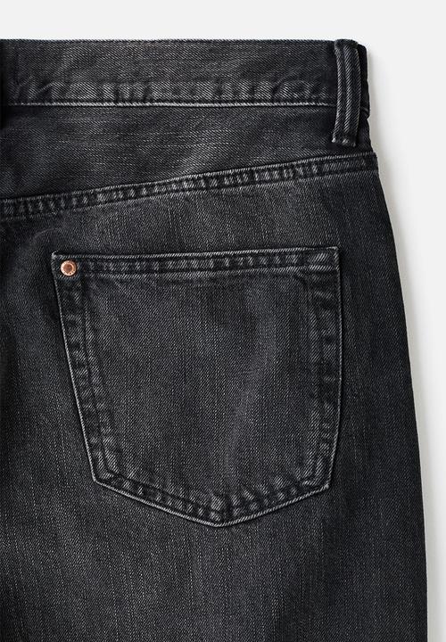 H&M - Relaxed bootcut jeans - washed black