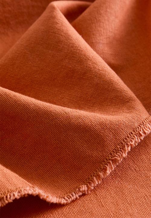 H&M - Linen-blend fringed table runner - orange