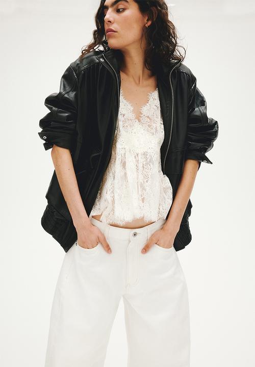 H&M - Barrel-leg jeans - white