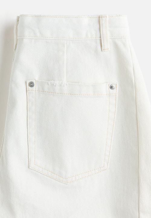 H&M - Barrel-leg jeans - white