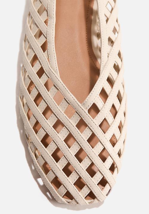 H&M - Braided-look ballet flats - light beige
