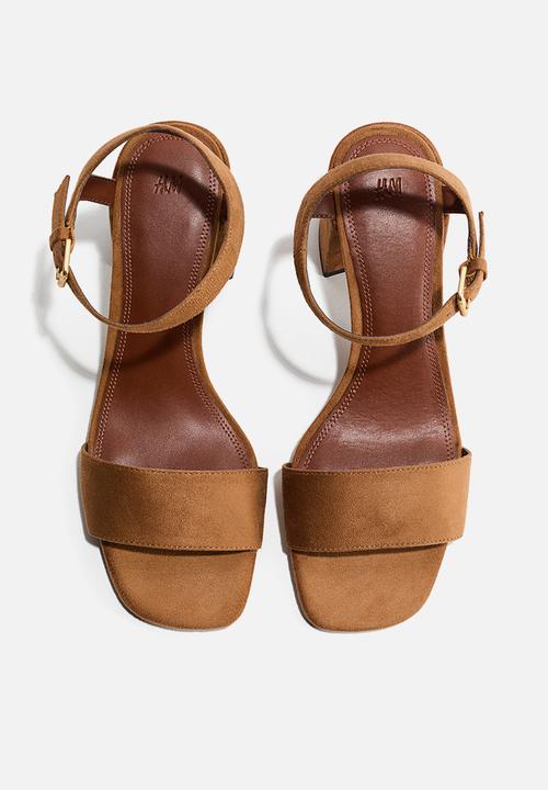 H&M - Block-heeled sandals - dark beige