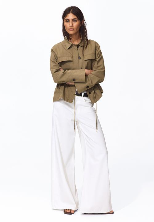 H&M - Cotton twill jacket - khaki green