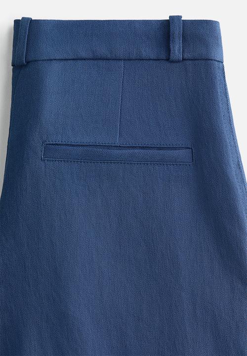 H&M - Wide tailored trousers - dark blue