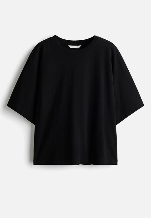 H&M - Batwing-sleeved t-shirt - black