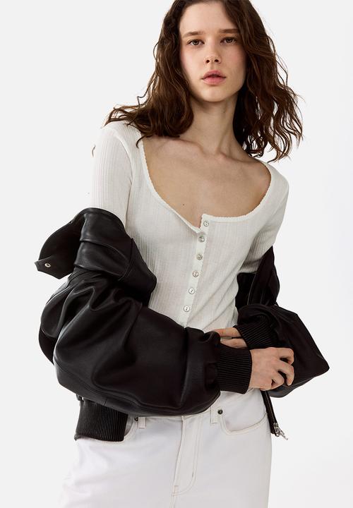 H&M - Pointelle-knit top - white