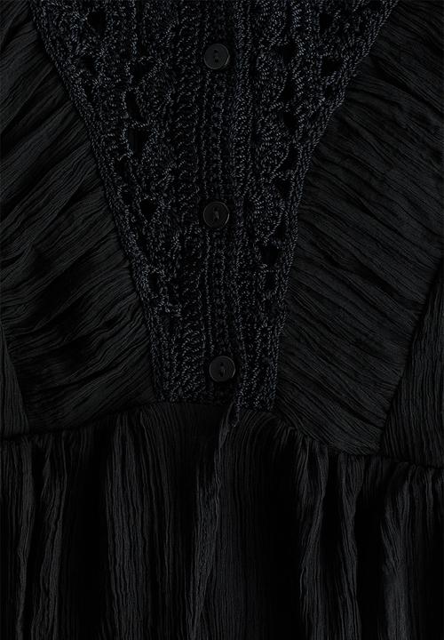 H&M - Crochet-look blouse - black
