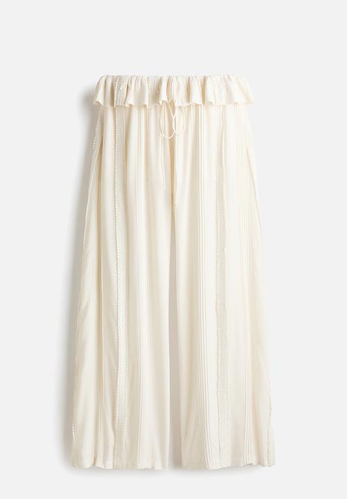 H&M - Pintucked trousers - cream