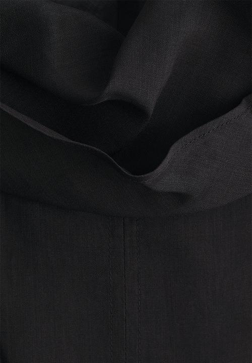 H&M - Ramie-blend peplum top - black
