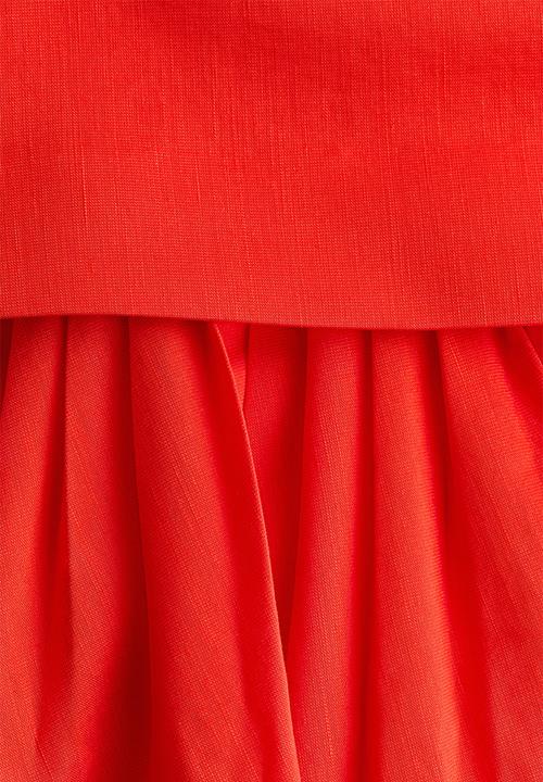 H&M - Midi balloon skirt - bright red