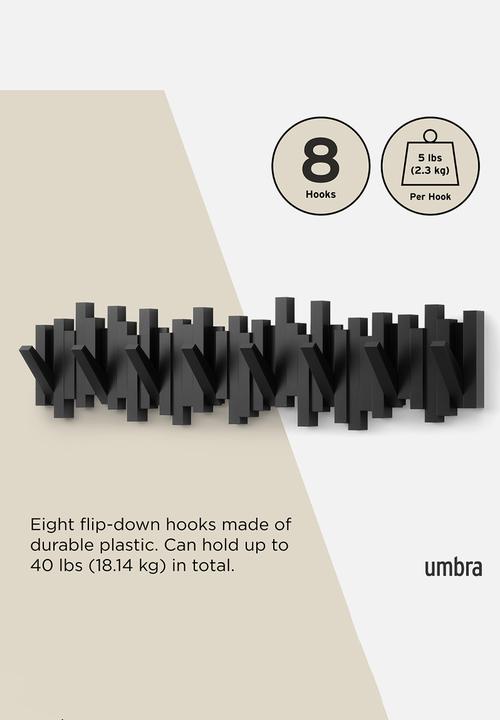 Umbra - Sticks Multi Hook 8 - Black