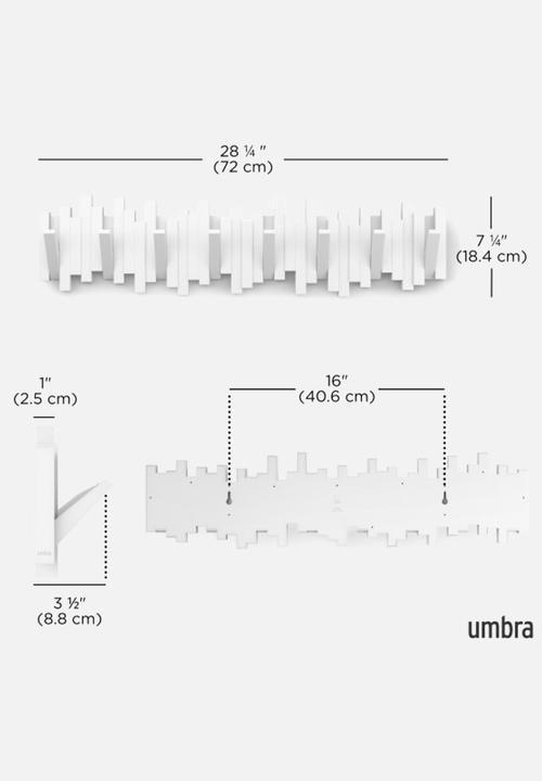 Umbra - Sticks Multi Hook 8 - White