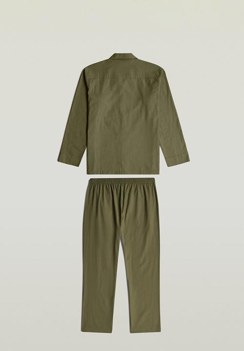 G-STAR - Tee s\s and pant set-Ivy Green