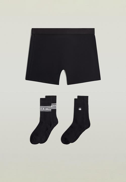 G-STAR - Boxer and 2pk sock giftset - black