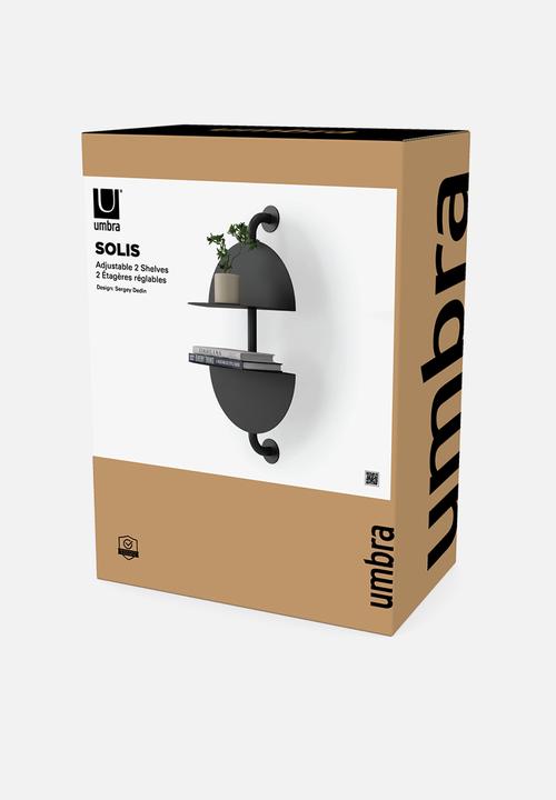 Umbra - Solis Adjustable 2 Shelf - Black