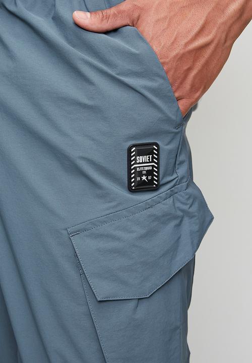 SOVIET - Nylon Track Pants-Petrol