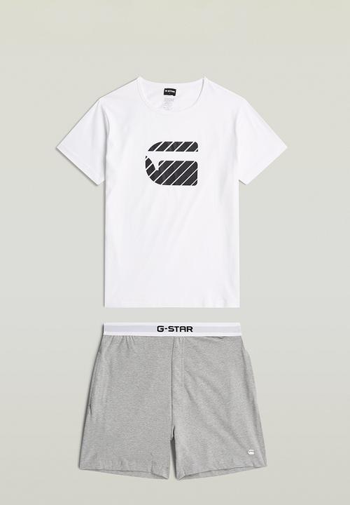 G-STAR - Tee s\s and Short set-White