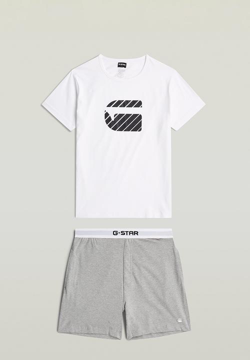 G-STAR - Tee s\s and Short set-White