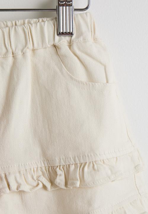 Pop Candy - Check halter neck top with ruffle shorts - red/white