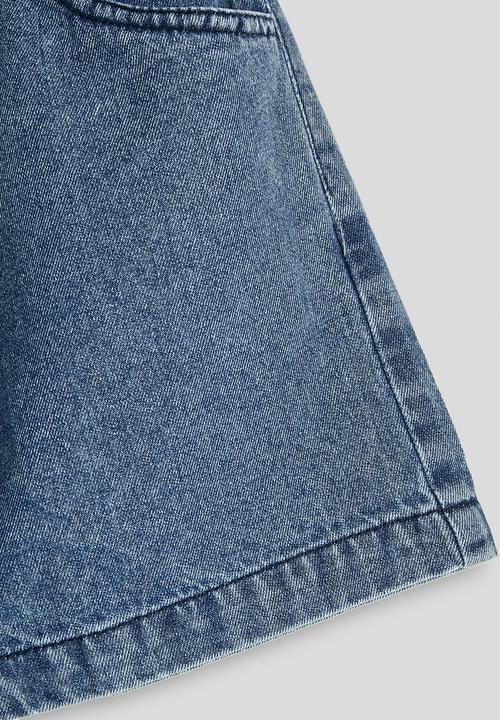 Pop Candy - Denim shorts with mock pockets - blue